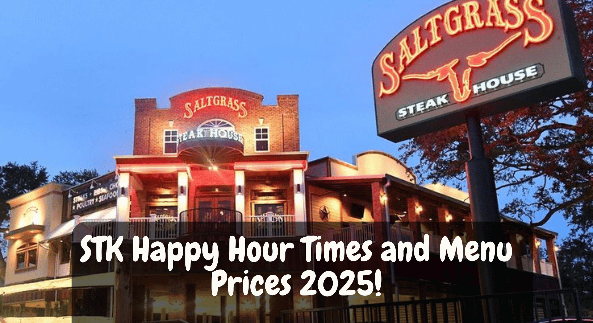 STK Happy Hour Times and Menu Prices 2025!